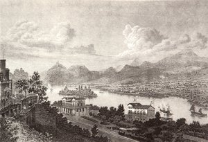 Drachenfels Nonnenwerth Rolandseck von Pierre Joseph Redouté